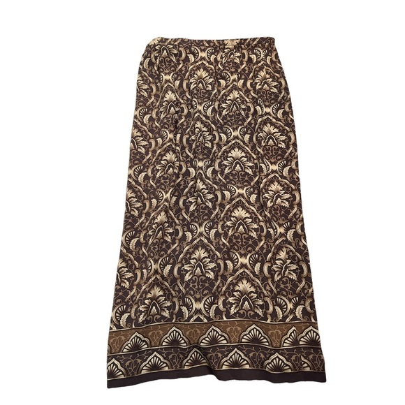 Talbots Brown Silk Maxi Skirt - Picture 1 of 7